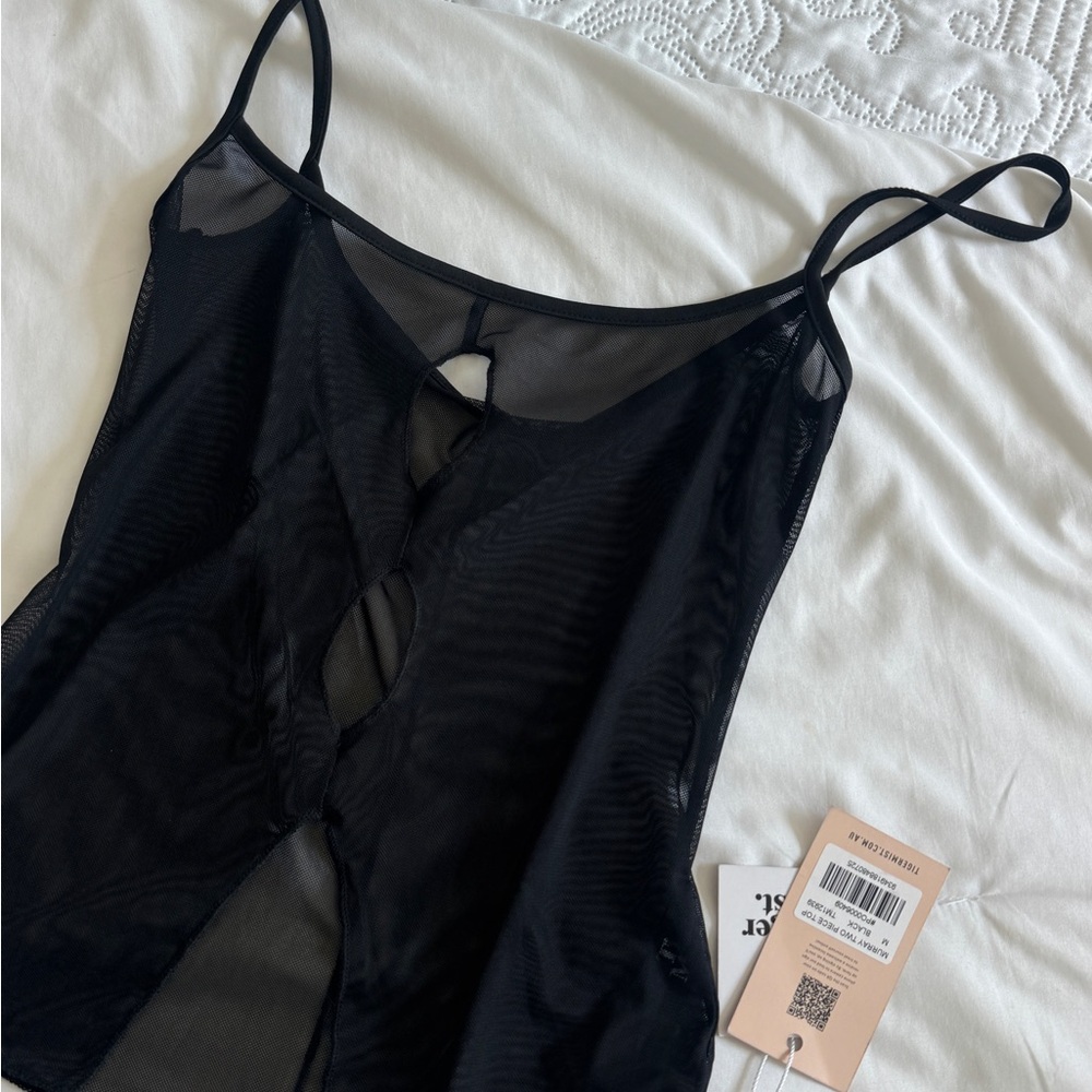 Tiger Mist Black Mesh Tank